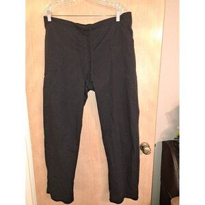 Scrubstar Womens Scrub Pants Black L Solid Pull On Lightweight Slash Pockets